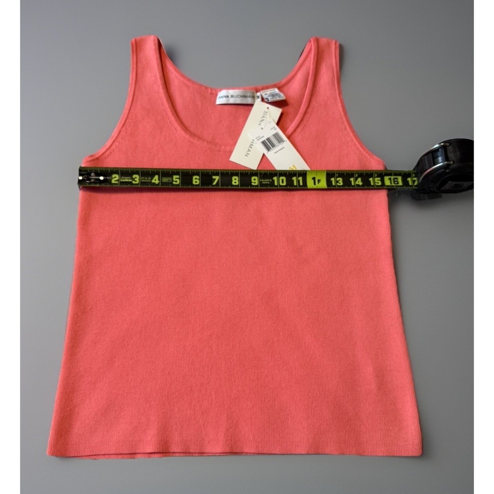 NWT Dana Buchman Ribbed Coral Tank Top Women's Size Medium - Picture 6 of 7